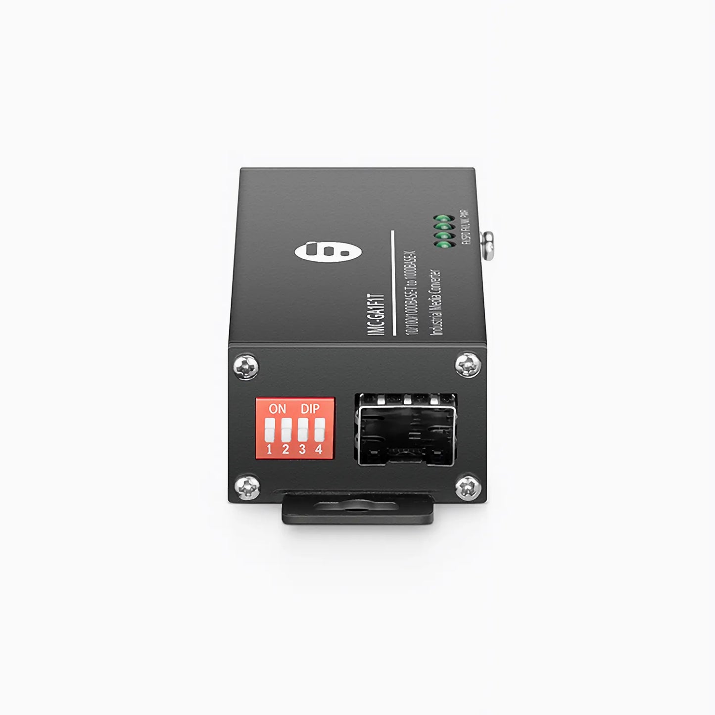 Mini Industrial Unmanaged 1x 10/100/1000Base-T RJ45 to 1x 1000Base-X SFP Gigabit Ethernet Media Converter, British Plug Standard