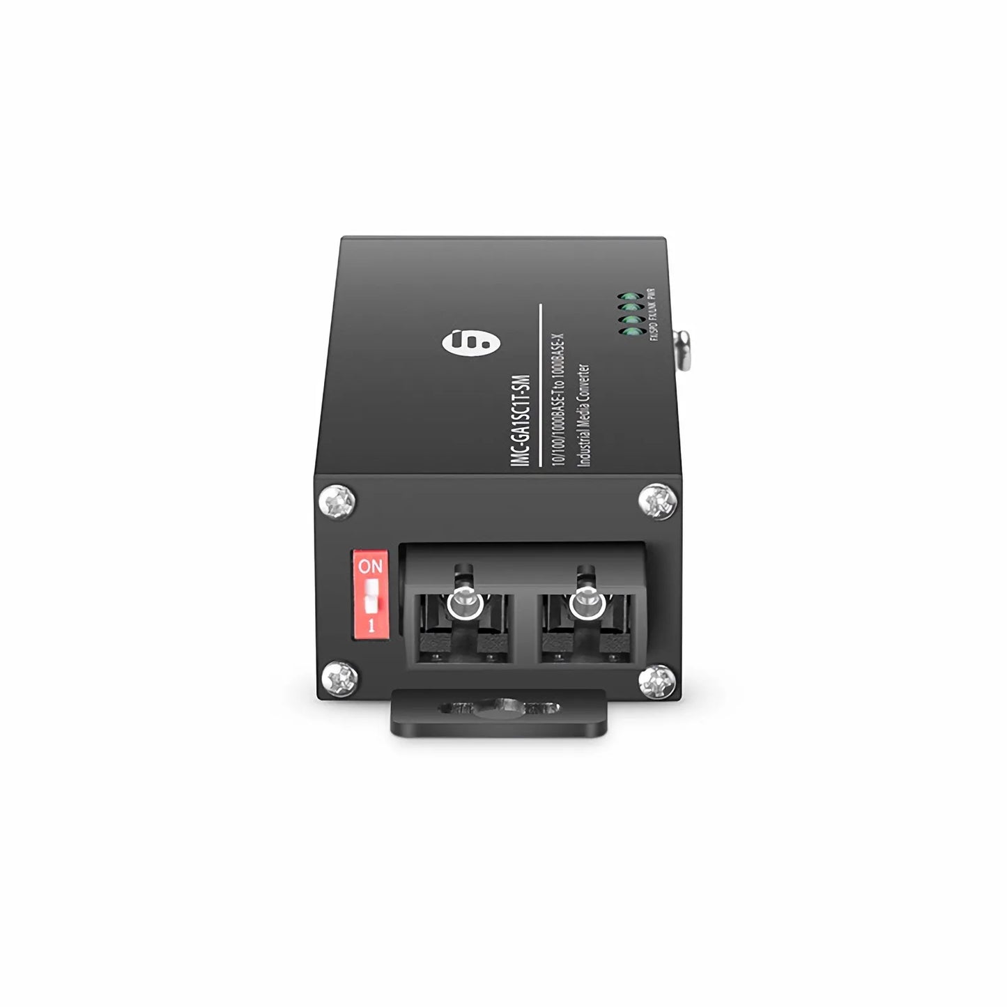 Mini Industrial Unmanaged 1x 10/100/1000Base-T RJ45 to 1x 1000Base-X Single Mode SC 1310nm 20km Gigabit Ethernet Media Converter, European Plug Standard