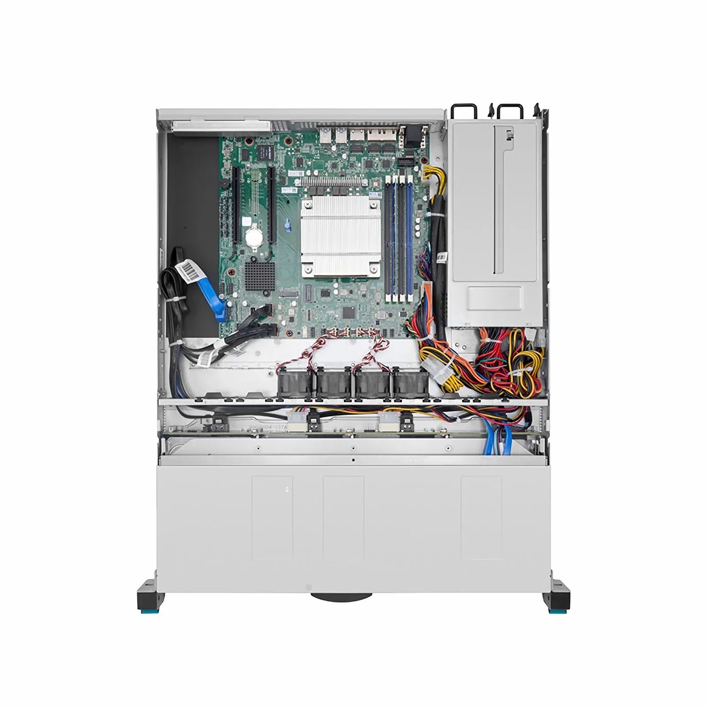 RS2110, 1U Rack Server, 1 x Intel® Xeon® Scalable Processor, 1 x 16GB DRAM, 1 x 3.5'' Hot-swap SATA Drive Bays, 2 x RJ45 1GbE Ports, 450W Redundant
