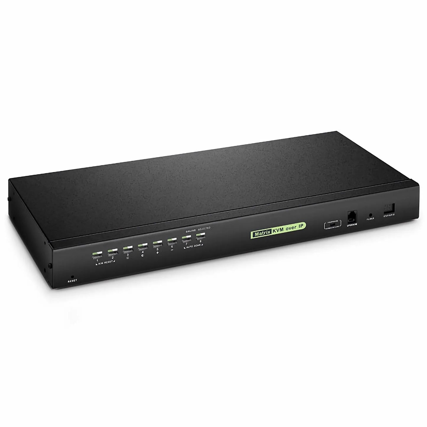 8-Port Cat5 1U Rack-Mount KVM Over IP Switch, 8 x RJ45 to VGA Interface Modules Included