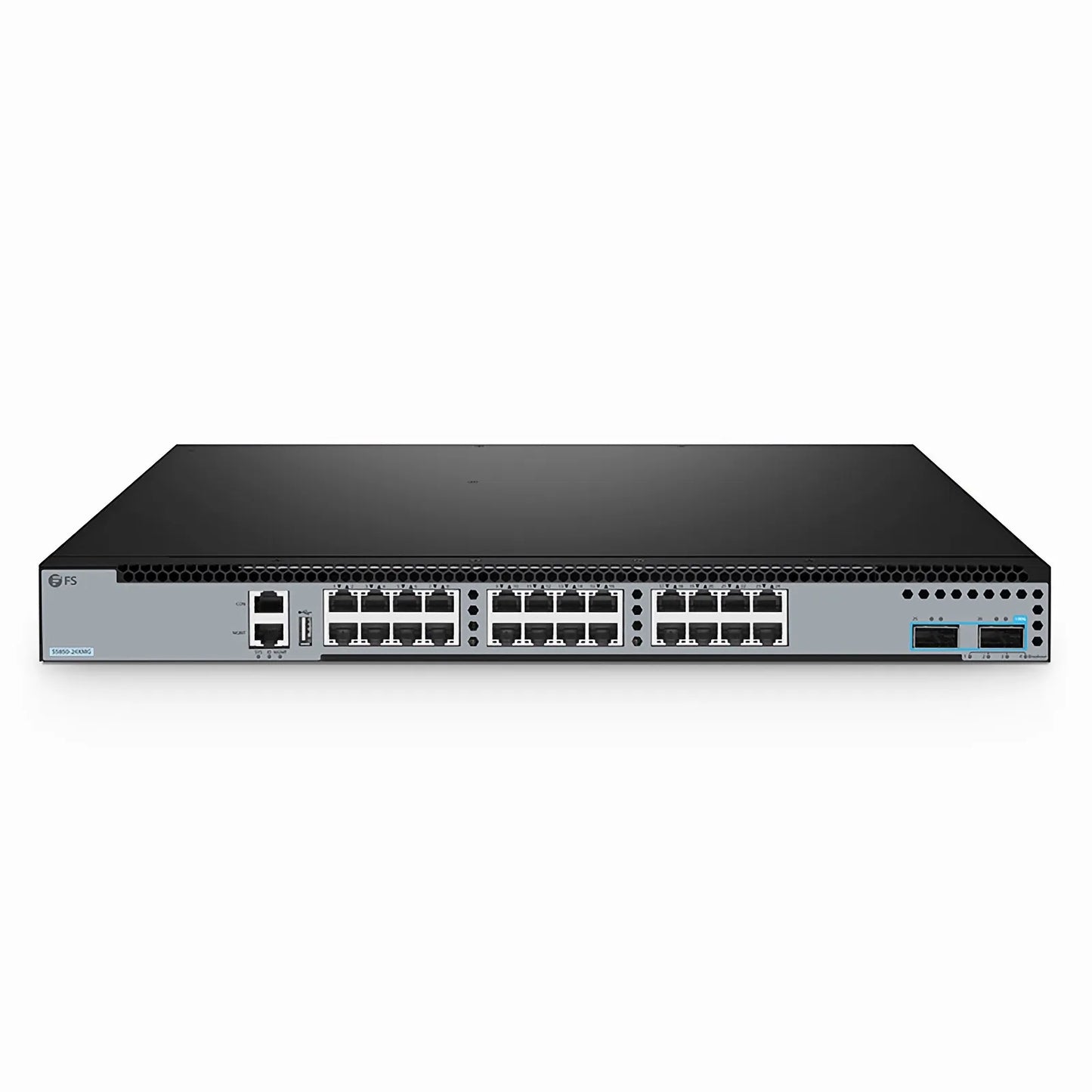 S5850-24XMG, 24-Port Ethernet L3 Switch, 24 x 10GBASE-T/Multi-Gigabit, with 2 x 100Gb QSFP28, Support MPLS&MLAG