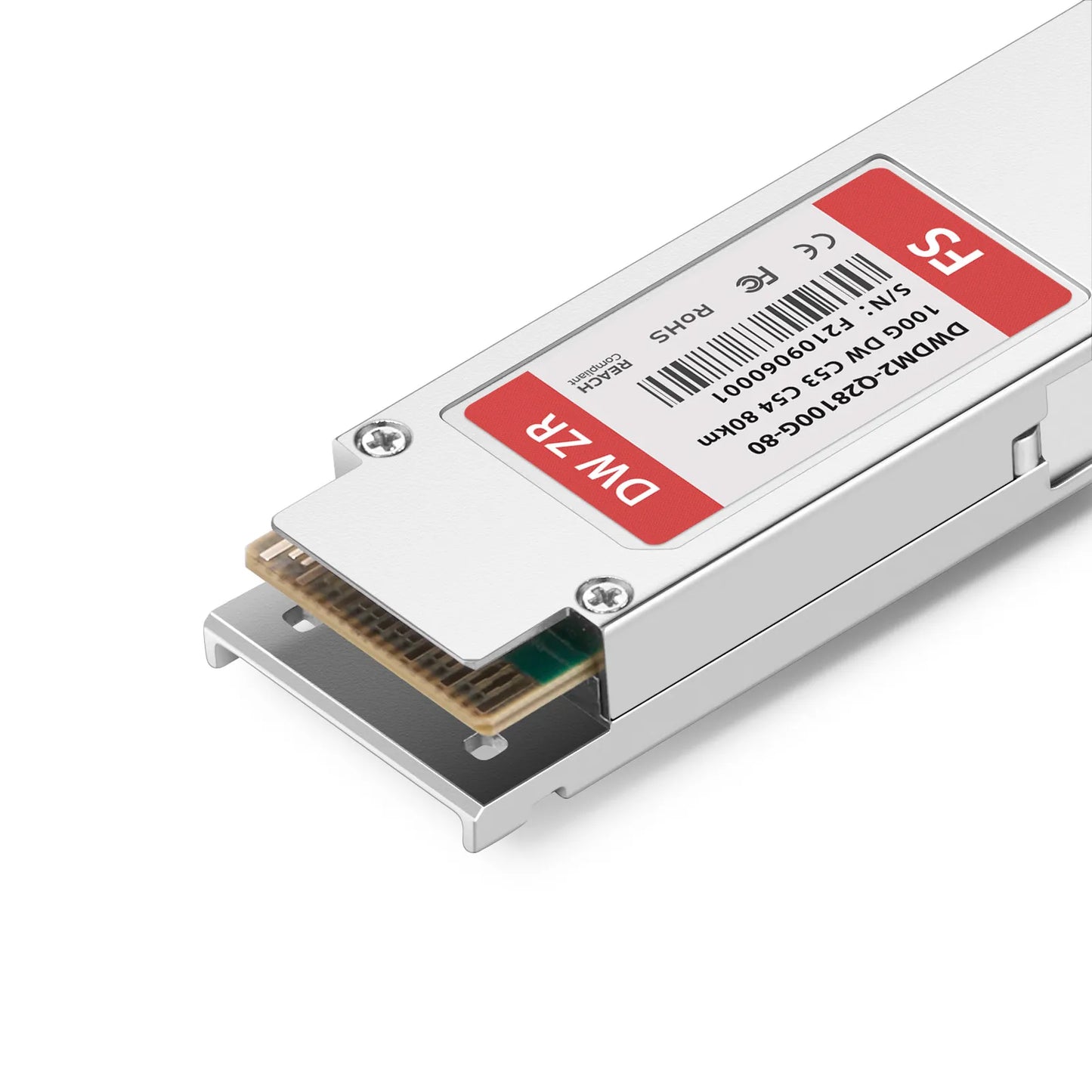 Cisco C53 C54 Compatible QSFP28 100G DWDM PAM4 80km (Require EDFA and TDCM) DOM Duplex CS/UPC SMF Optical Transceiver Module for Transmission