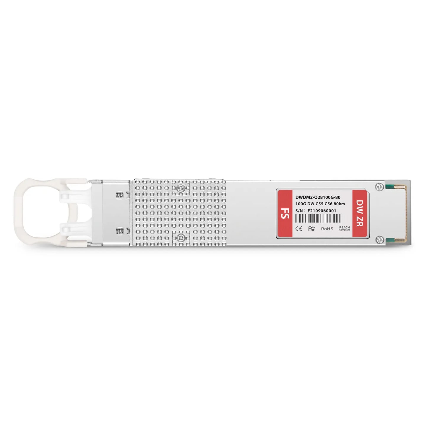 Cisco C55 C56 Compatible QSFP28 100G DWDM PAM4 80km (Require EDFA and TDCM) DOM Duplex CS/UPC SMF Optical Transceiver Module for Transmission
