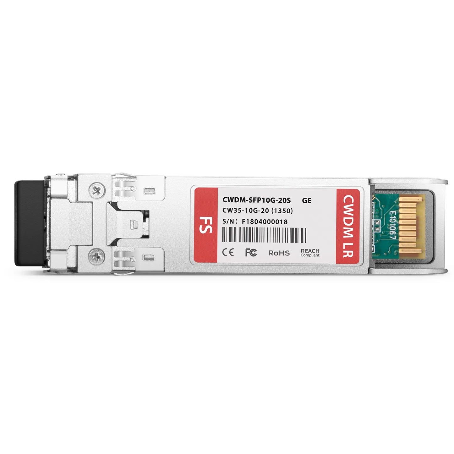 Generic Compatible SFP+ 10G CWDM 1350nm 20km DOM Duplex LC/UPC SMF Optical Transceiver Module for Transmission