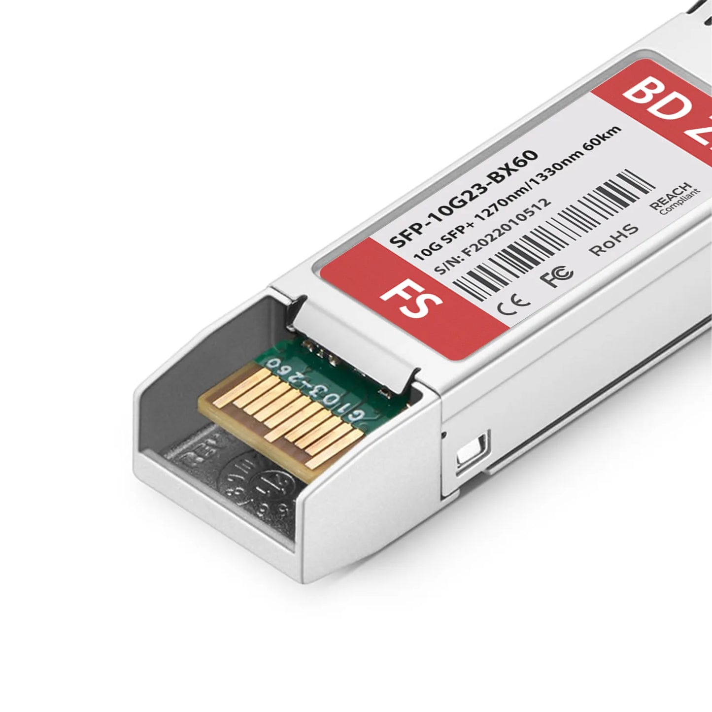 Cisco Compatible 10GBASE-BX60-U BiDi SFP+ 1270nm-TX/1330nm-RX 60km DOM Simplex LC/UPC SMF Optical Transceiver Module