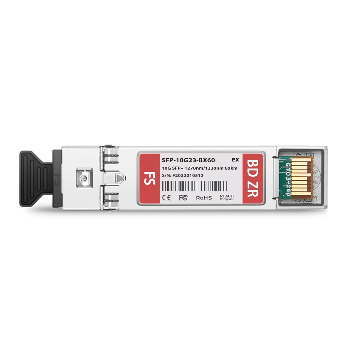 Extreme Networks 10GB-BX60-U Compatible 10GBASE-BX60-U BiDi SFP+ 1270nm-TX/1330nm-RX 60km DOM Simplex LC/UPC SMF Optical Transceiver Module
