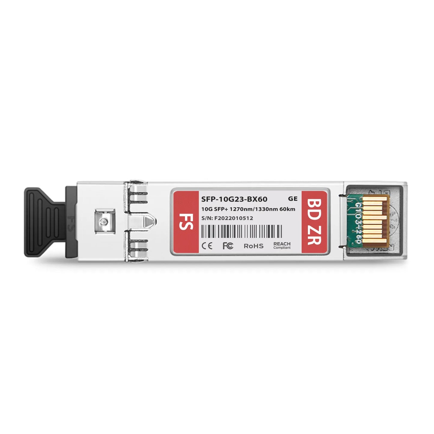 Generic Compatible 10GBASE-BX BiDi SFP+ 1270nm-TX/1330nm-RX 60km DOM Simplex LC/UPC SMF Optical Transceiver Module