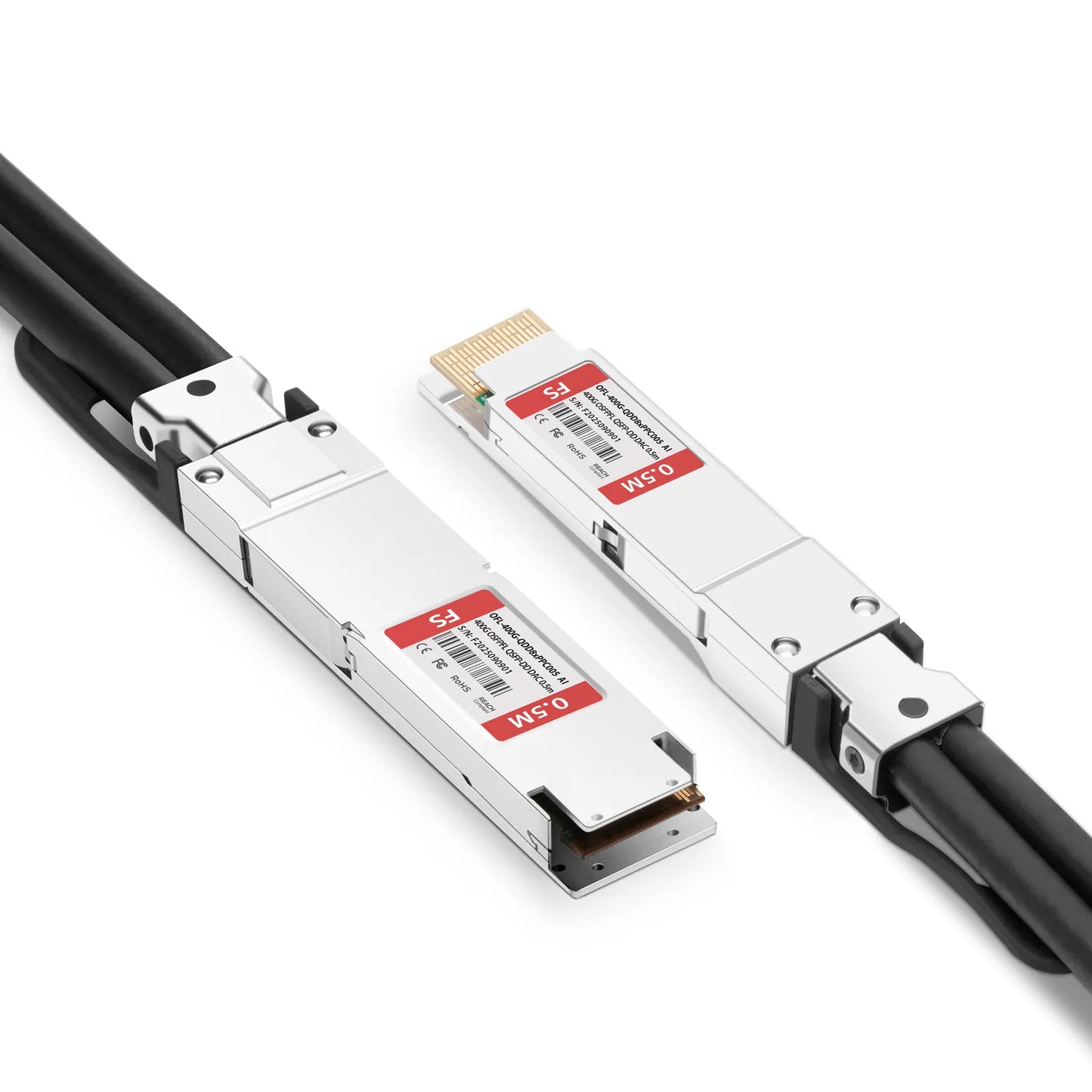 0.5m (2ft) Arista Networks Compatible 400G OSFP 8 x 50G PAM4 Flat Top to 400G QSFP-DD 8 x 50G PAM4 Passive Direct Attach Copper Twinax Cable