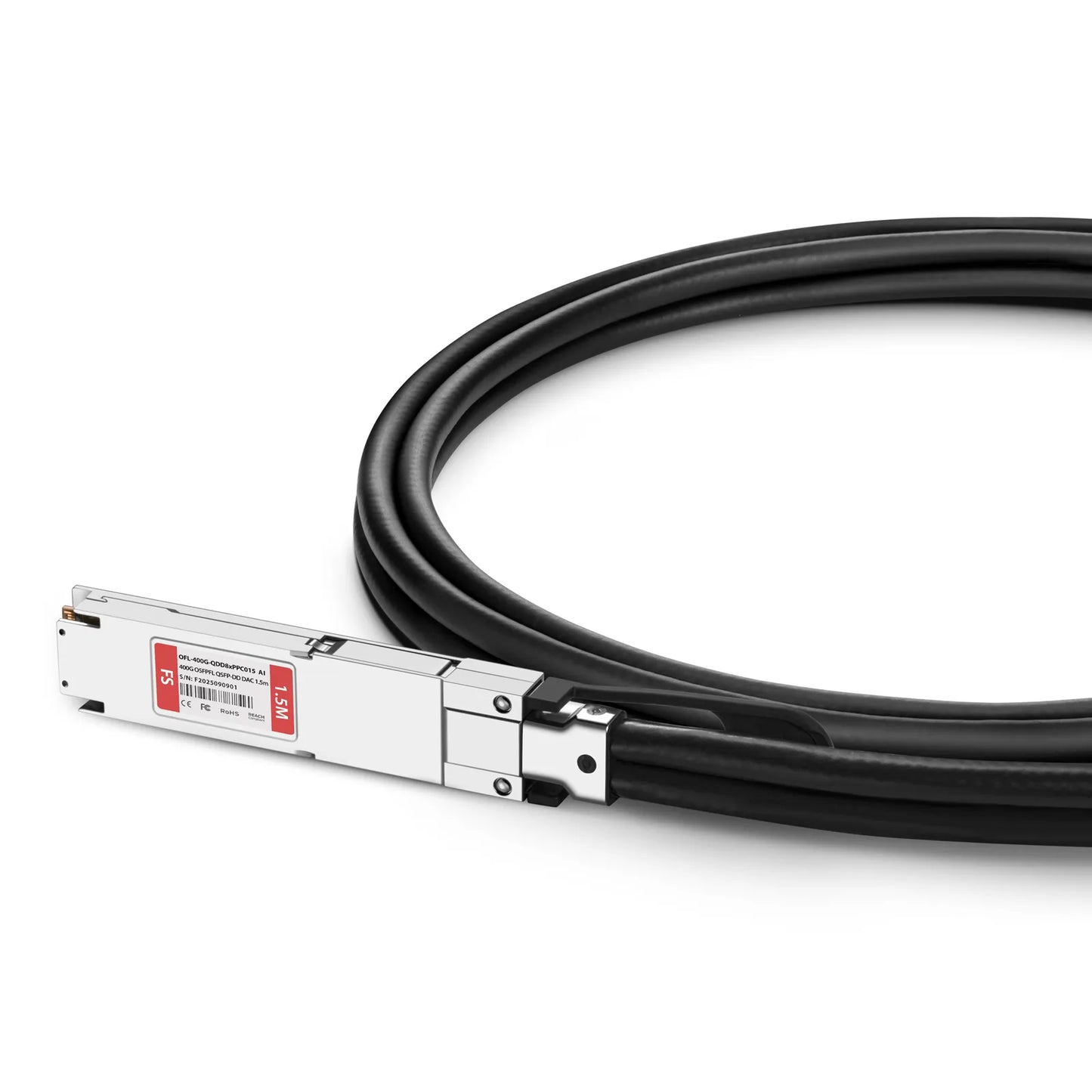 1.5m (5ft) Arista Networks Compatible 400G OSFP 8 x 50G PAM4 Flat Top to 400G QSFP-DD 8 x 50G PAM4 Passive Direct Attach Copper Twinax Cable