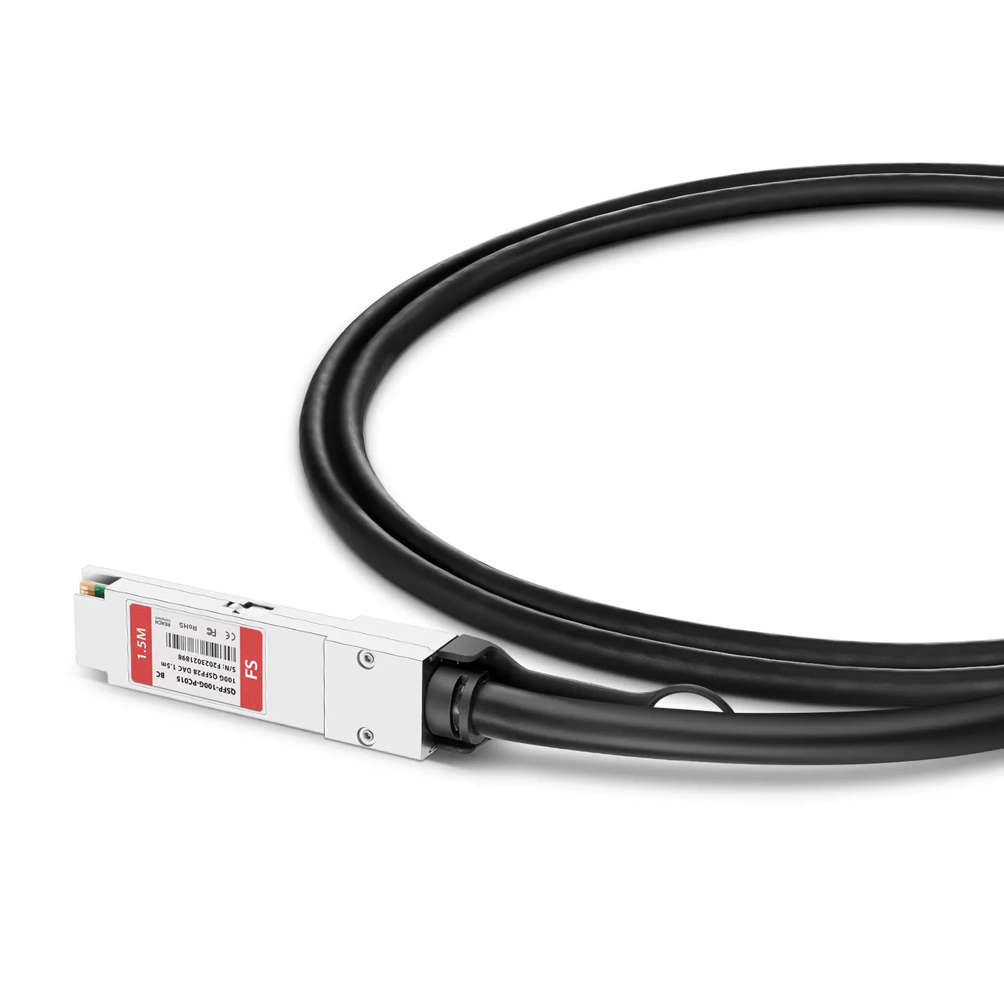 1.5m (5ft) Broadcom Compatible 100G QSFP28 4 x 25G NRZ Passive Direct Attach Copper Twinax Cable