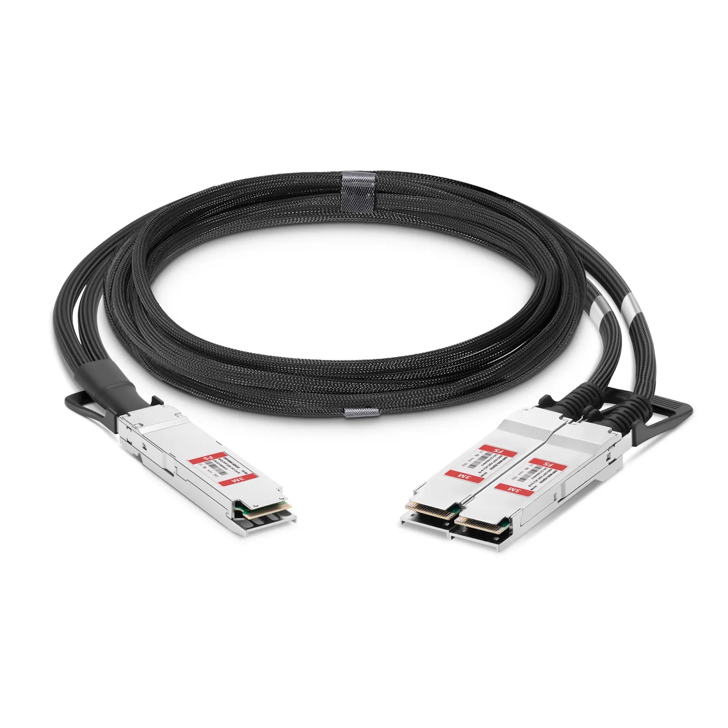 3m (10ft) NVIDIA/Mellanox MCA7J65-N003 Compatible 800G Twin-port OSFP 8 x 100G PAM4 Finned Top to 2 x 400G QSFP112 4 x 100G PAM4 InfiniBand NDR Active Direct Attach Copper Breakout Cable for Quantum-2 Switches and ConnectX-7 HCA