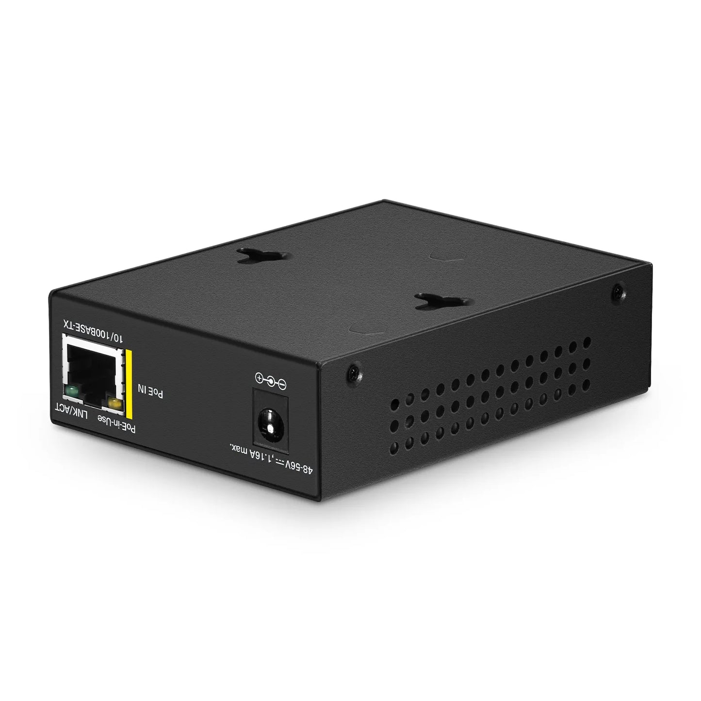IES1100W-2PD, 1-Port 10/100M Fast Ethernet Long Reach PoE over Coaxial Injector, 1 x PoE+ Input to 1 x BNC Female Output, -20 to 70°C Operating Temperature