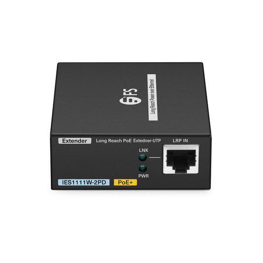 IES1111W-2PD, 1-Port 10/100M Fast Ethernet Long Reach PoE over UTP Extender, 1 x 10/100BASE-T RJ45 Input to 1 x PoE+ Output, -20 to 70°C Operating Temperature