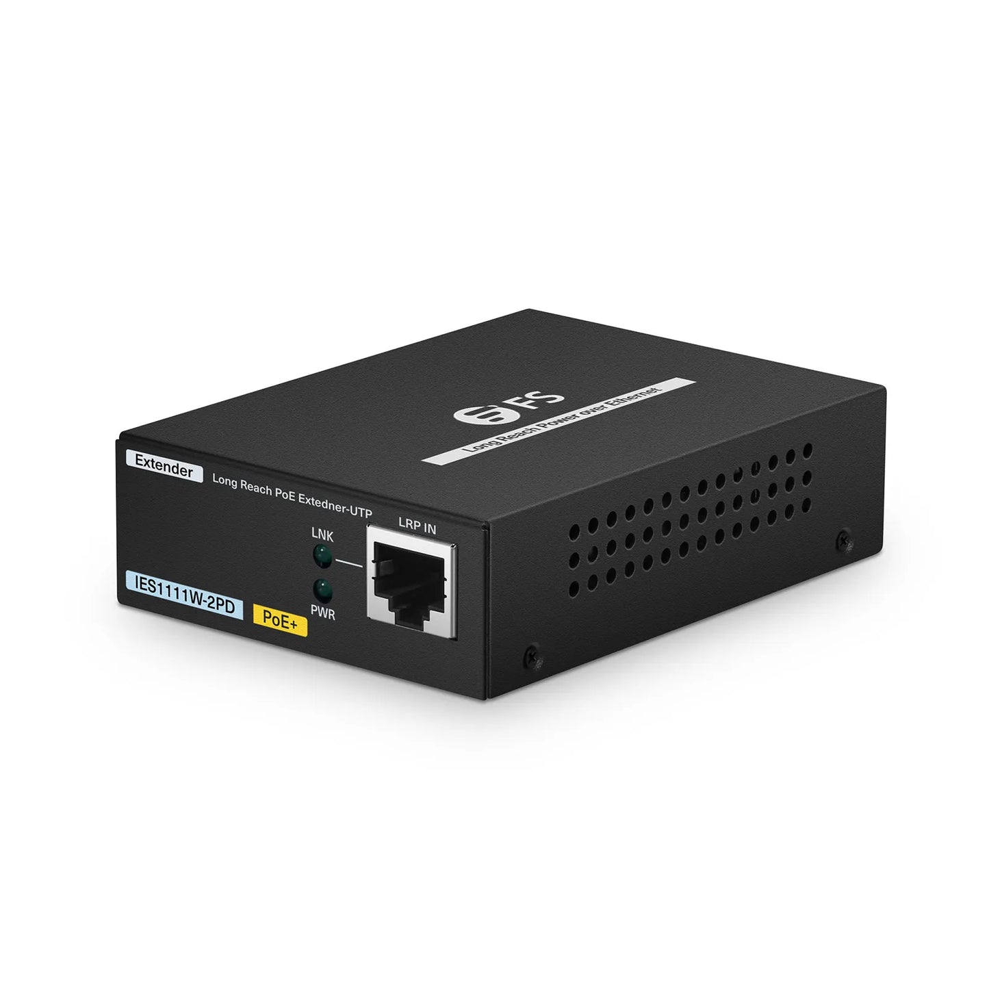 IES1111W-2PD, 1-Port 10/100M Fast Ethernet Long Reach PoE over UTP Extender, 1 x 10/100BASE-T RJ45 Input to 1 x PoE+ Output, -20 to 70°C Operating Temperature