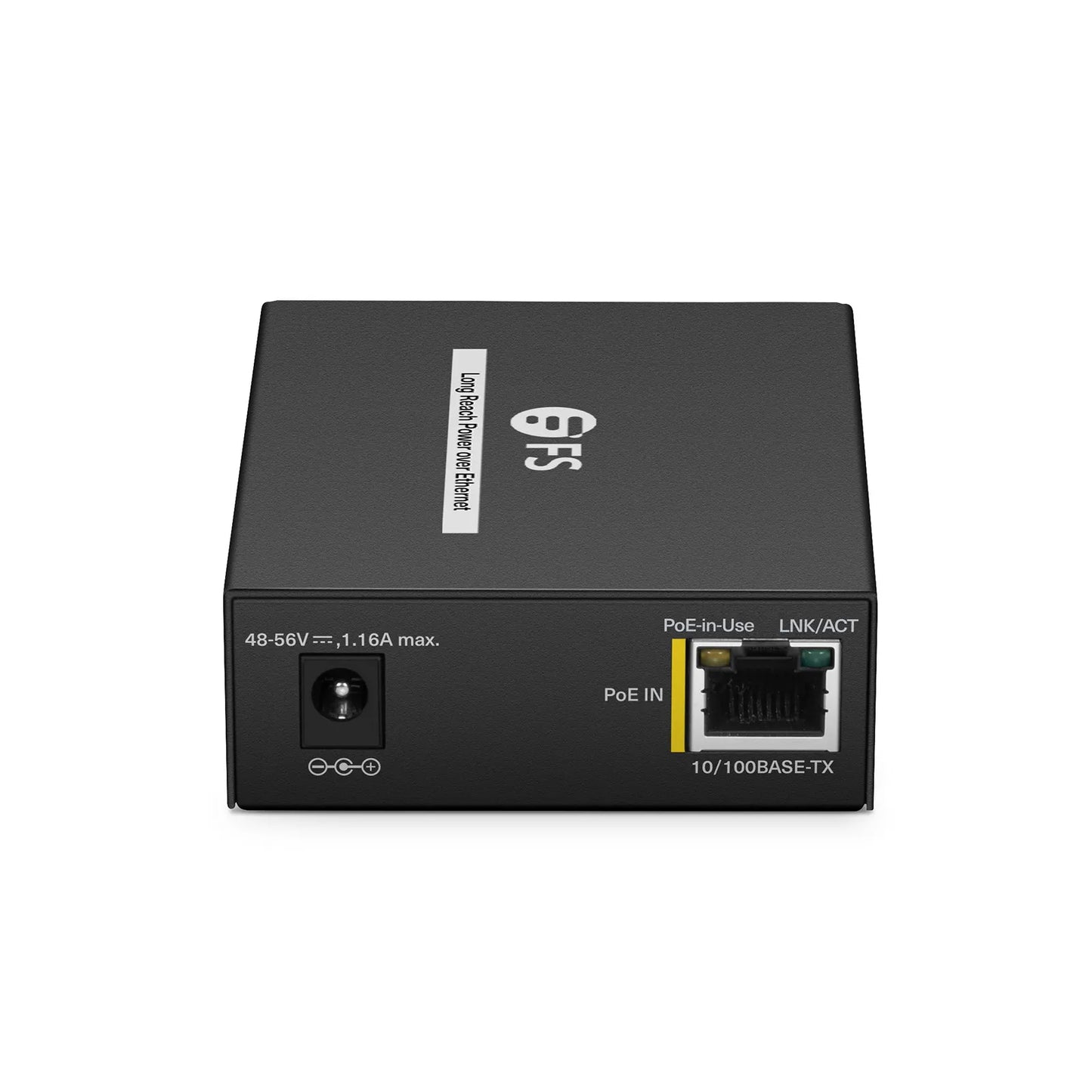 IES1110W-2PD, 1-Port 10/100M Fast Ethernet Long Reach PoE over UTP Injector, 1 x PoE+ Input to 1 x 10/100BASE-T RJ45 Output, -20 to 70°C Operating Temperature
