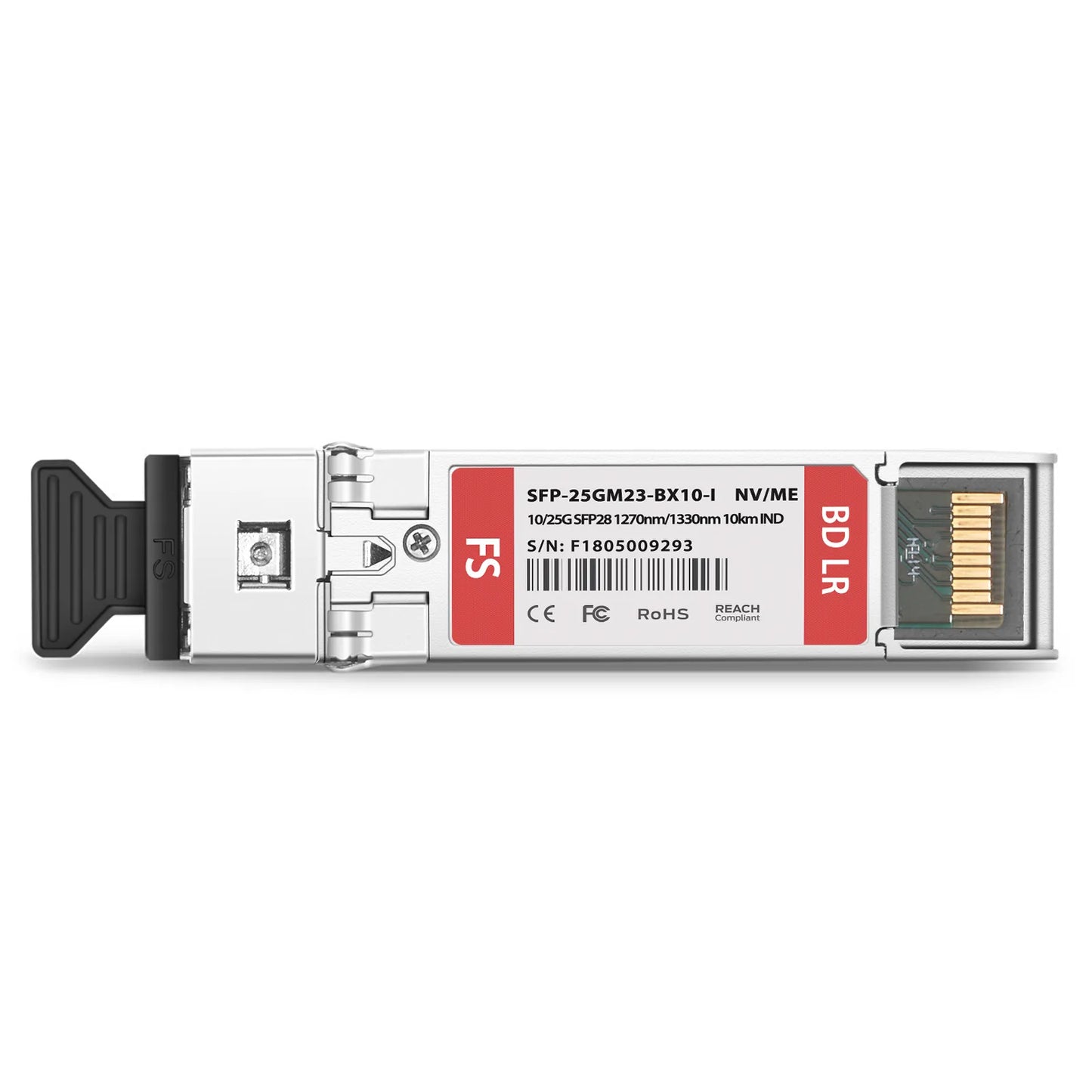 NVIDIA/Mellanox Compatible 10/25GBASE-U SFP28 BiDi 1270nm-TX/1330nm-RX 10km DOM Simplex LC/UPC SMF Ethernet Optical Transceiver Module (Industrial)