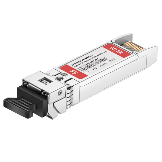 Cisco Compatible 25GBASE-U SFP28 BiDi 1270nm-TX/1310nm-RX 40km DOM Simplex LC/UPC SMF Optical Transceiver Module (Industrial)
