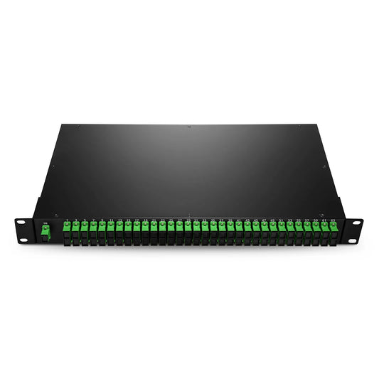 1 x 64 PLC Fiber Splitter, 1U 19" Rack Mount, SC/APC, Singlemode