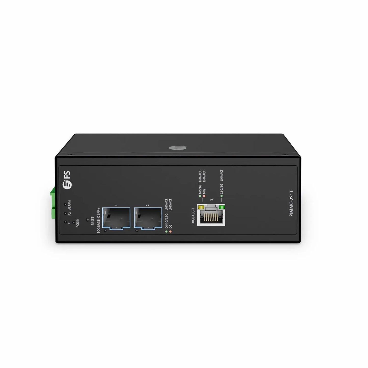 1x 10G RJ45 to 2x 10G SFP+，PoE+ PD