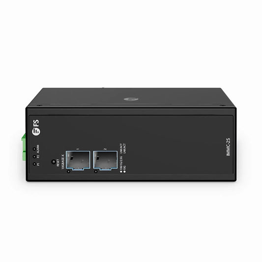 Industrial Managed 2x 100M/1G/2.5G/10GBase-X SFP+ 10Gigabit Fiber Media Converter