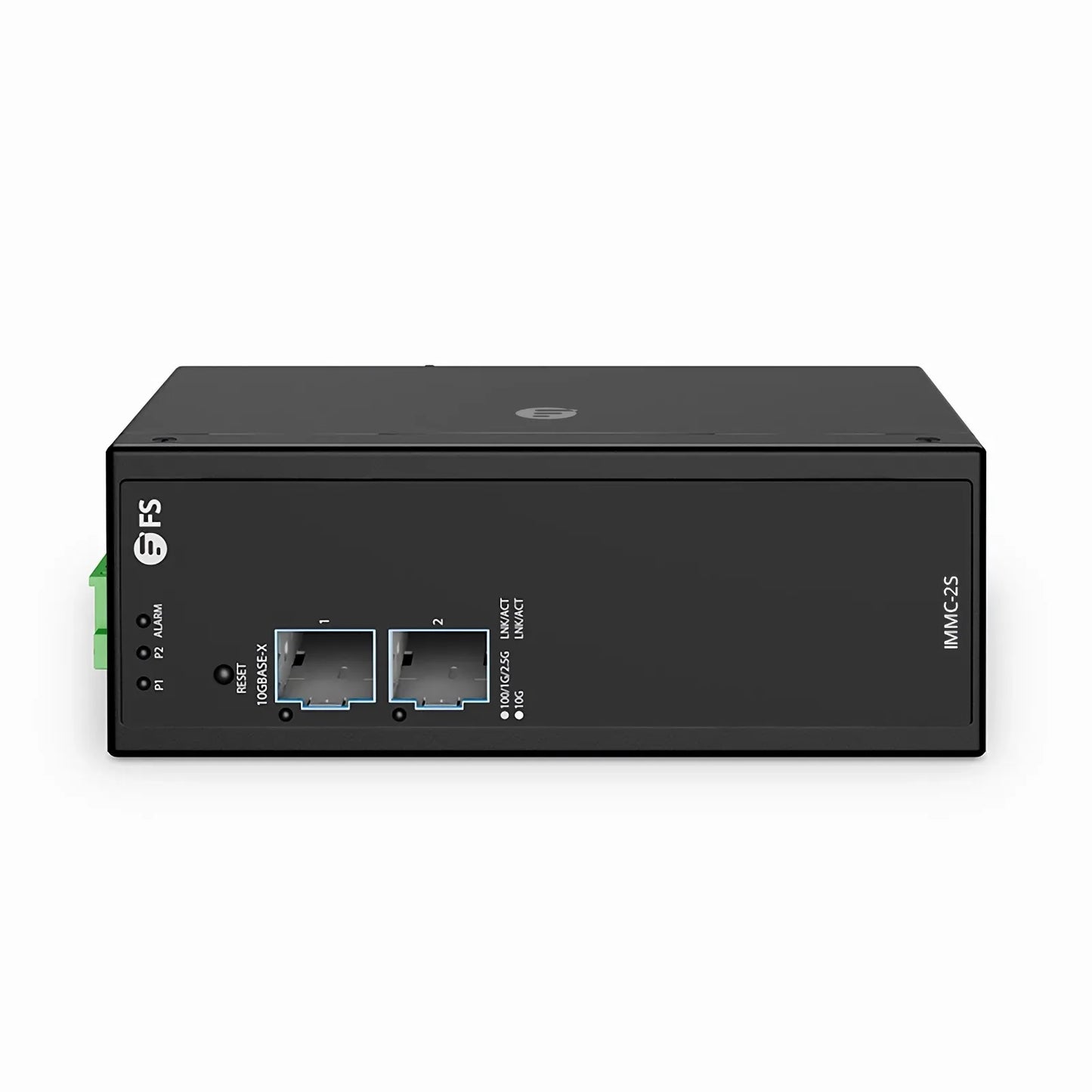 Industrial Managed 2x 100M/1G/2.5G/10GBase-X SFP+ 10Gigabit Fiber Media Converter