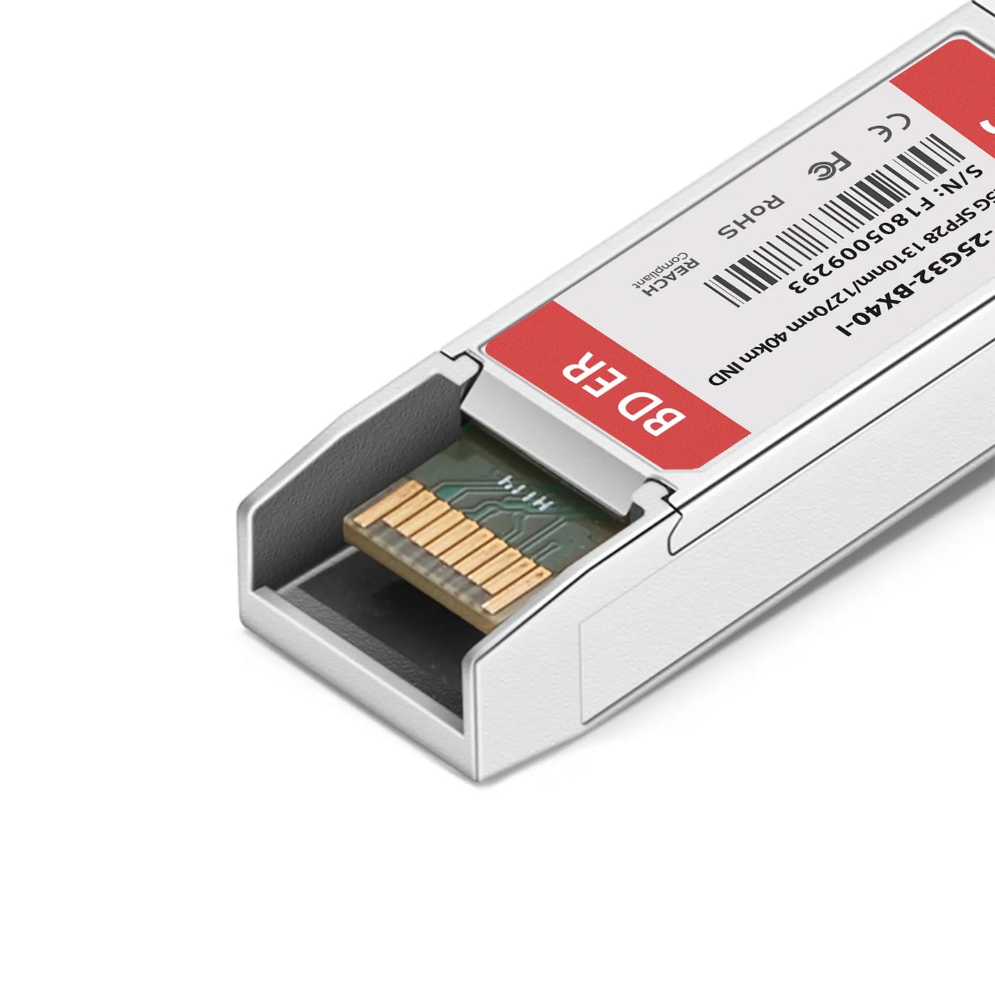 Cisco Compatible 25GBASE-D SFP28 BiDi 1310nm-TX/1270nm-RX 40km DOM Simplex LC/UPC SMF Optical Transceiver Module (Industrial)