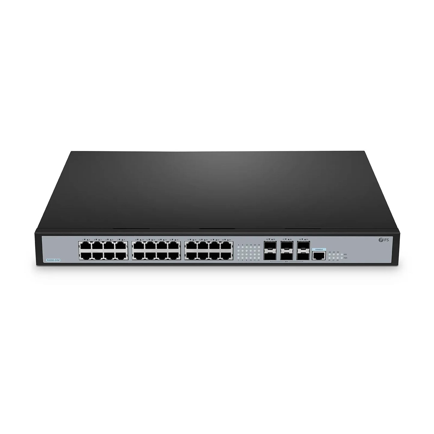 S3260-24M, 24-Port Ethernet L2+ Switch, 24 x 100M/1G/2.5GBase-T/Multi-Gigabit, with 6 x 10Gb SFP+ Uplinks, Stackable Switch