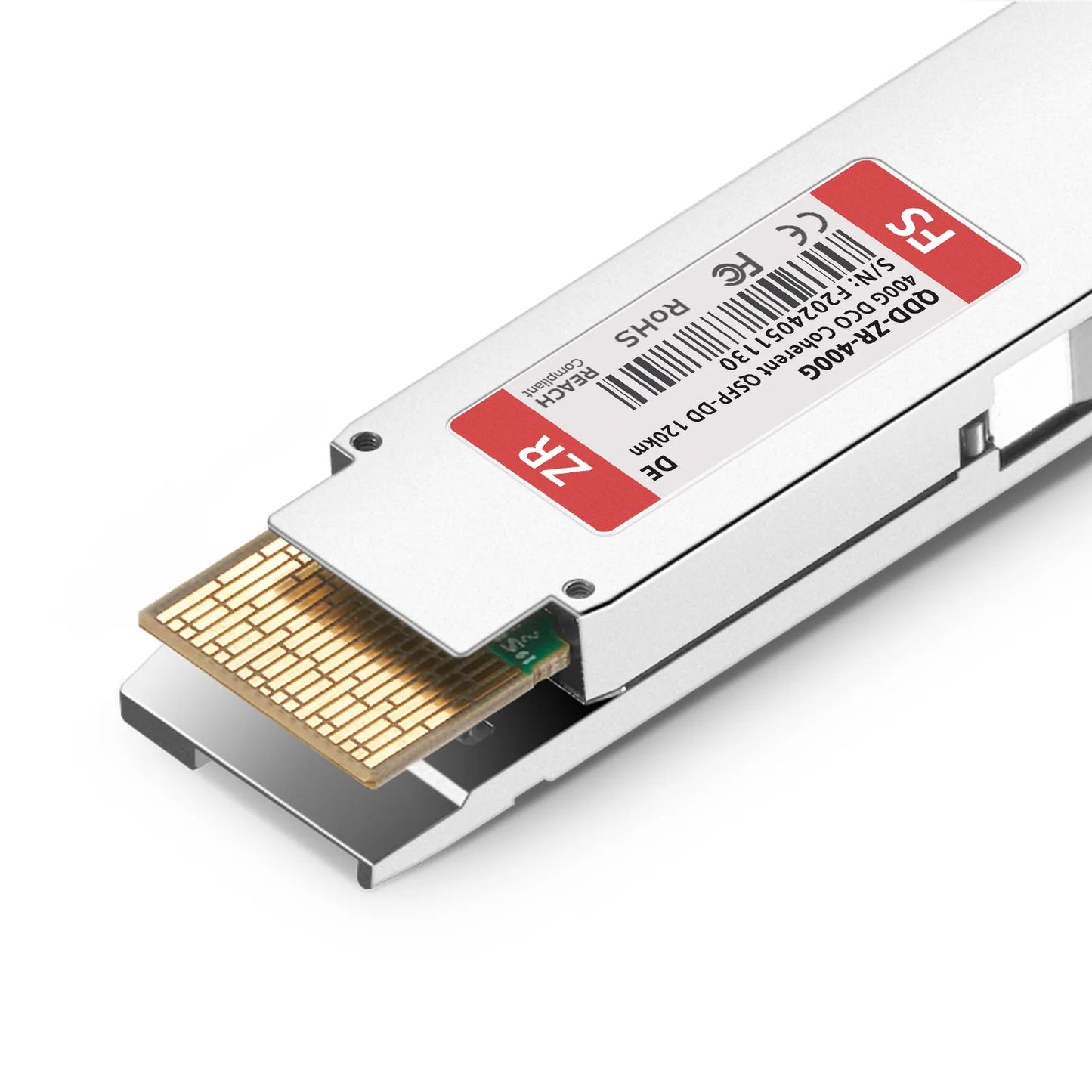 Dell Compatible QSFP-DD DCO 400G DWDM Tunable Coherent ≤120km DOM Duplex LC/UPC SMF Optical Transceiver Module for Transmission