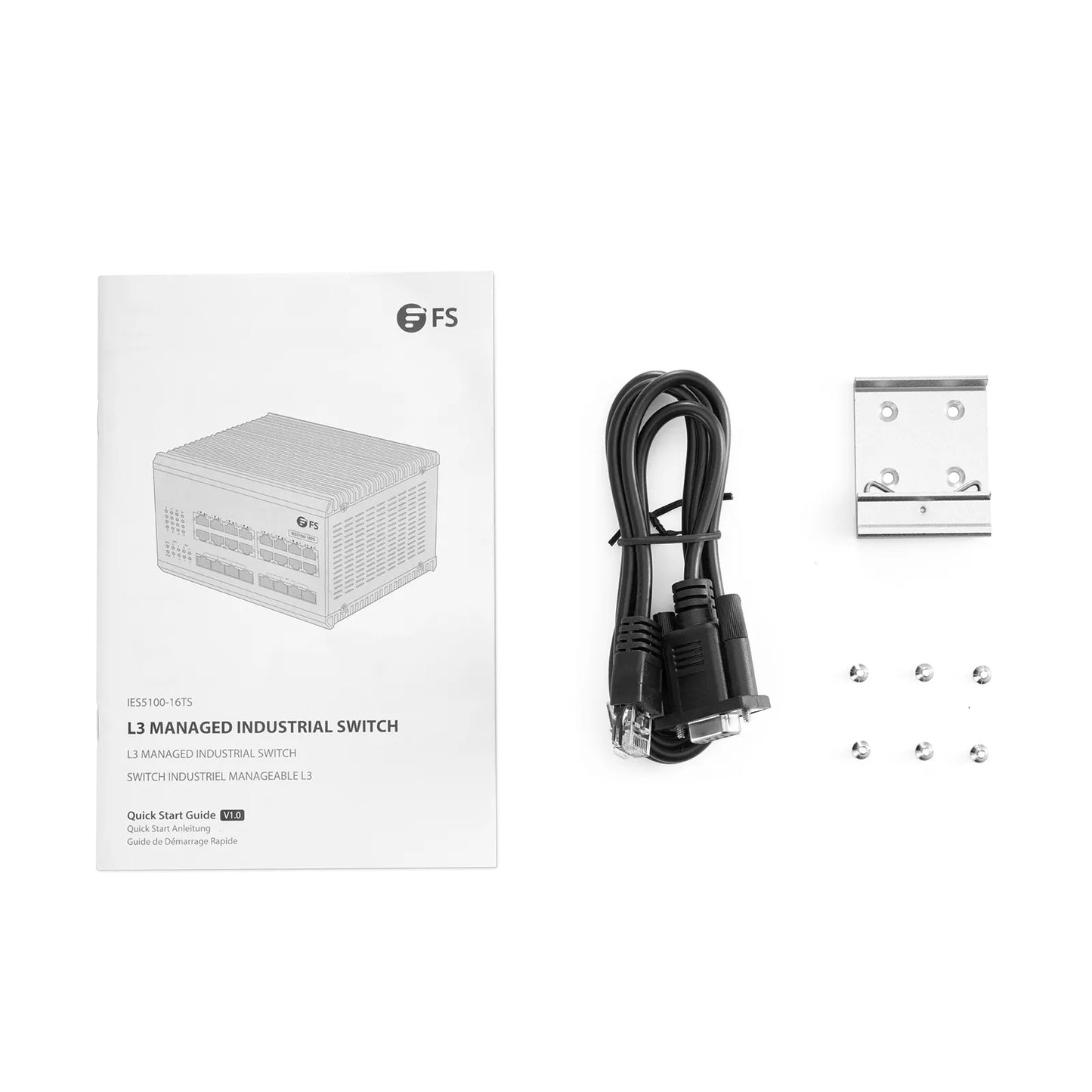 IES5100-16TS, 16-Port Gigabit Ethernet L2+ Managed Industrial Switch, 16 x 10/100/1000BASE-T, with 4 x 1Gb SFP and 4 x 10Gb SFP+, -40 to 75°C Operating Temperature