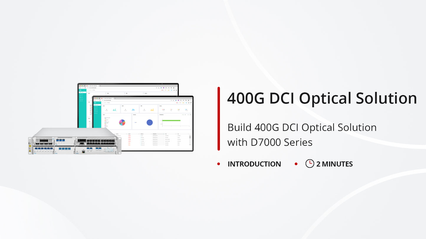 400G DWDM Tunable CFP2 DCO 80km DOM Duplex LC/UPC SMF Coherent Optical Module, Used with D7000 Series