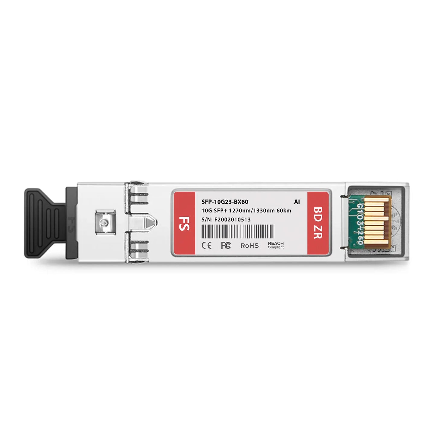 Arista Networks Compatible 10GBASE-BX60-U BiDi SFP+ 1270nm-TX/1330nm-RX 60km DOM Simplex LC/UPC SMF Optical Transceiver Module
