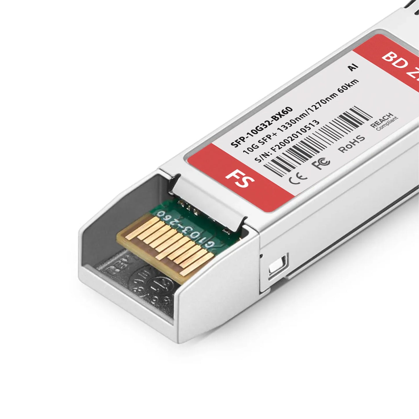 Arista Networks Compatible 10GBASE-BX60-D BiDi SFP+ 1330nm-TX/1270nm-RX 60km DOM Simplex LC/UPC SMF Optical Transceiver Module