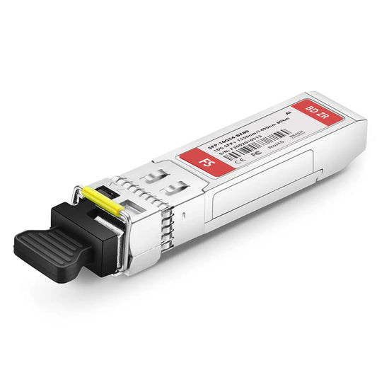 Arista Networks Compatible 10GBASE-BX80-D BiDi SFP+ 1550nm-TX/1490nm-RX 80km DOM Simplex LC/UPC SMF Optical Transceiver Module