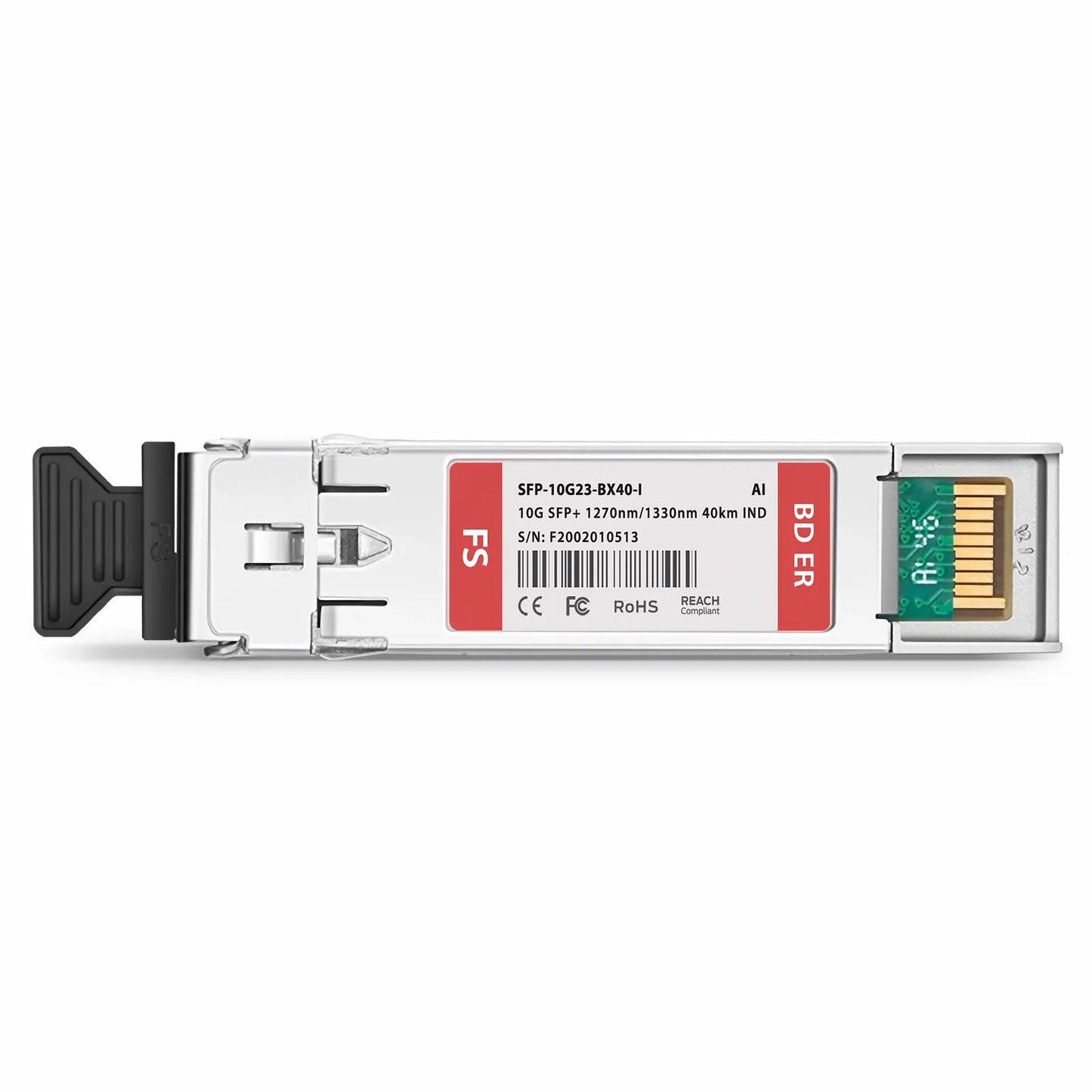 Arista Networks Compatible 10GBASE BiDi SFP+ 1270nm-TX/1330nm-RX 40km DOM Simplex LC/UPC SMF Optical Transceiver Module (Industrial)