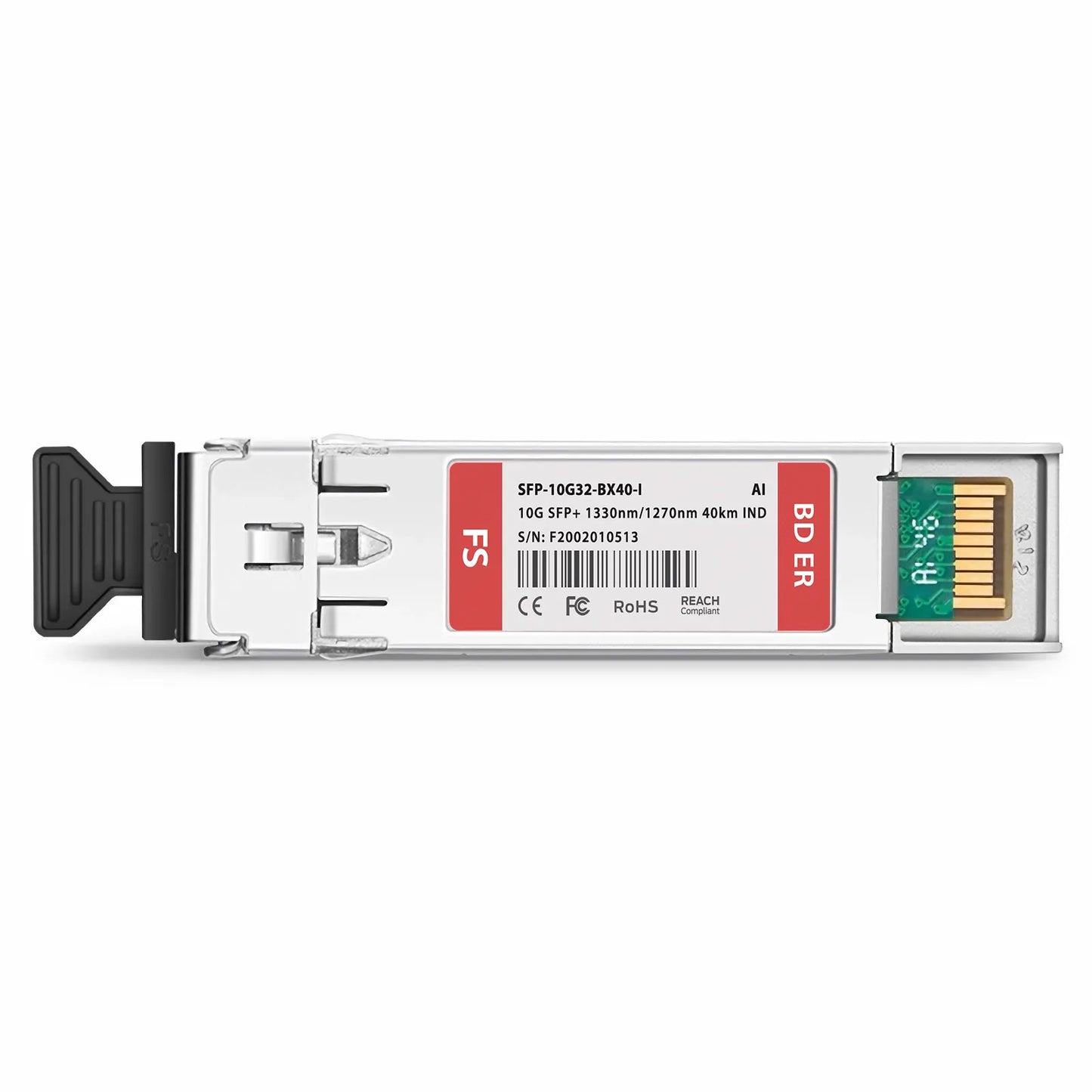 Arista Networks Compatible 10GBASE BiDi SFP+ 1330nm-TX/1270nm-RX 40km DOM Simplex LC/UPC SMF Optical Transceiver Module (Industrial)