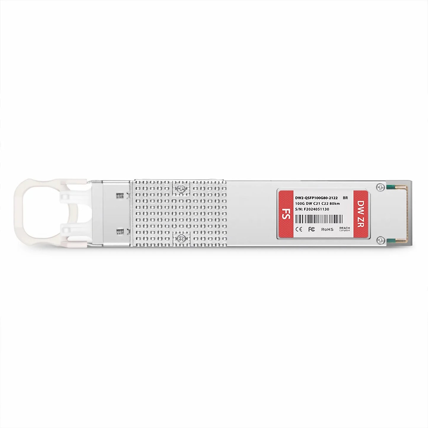 Brocade C21 C22 Compatible QSFP28 100G DWDM PAM4 80km (Require EDFA and TDCM) DOM Duplex CS/UPC SMF Optical Transceiver Module for Transmission