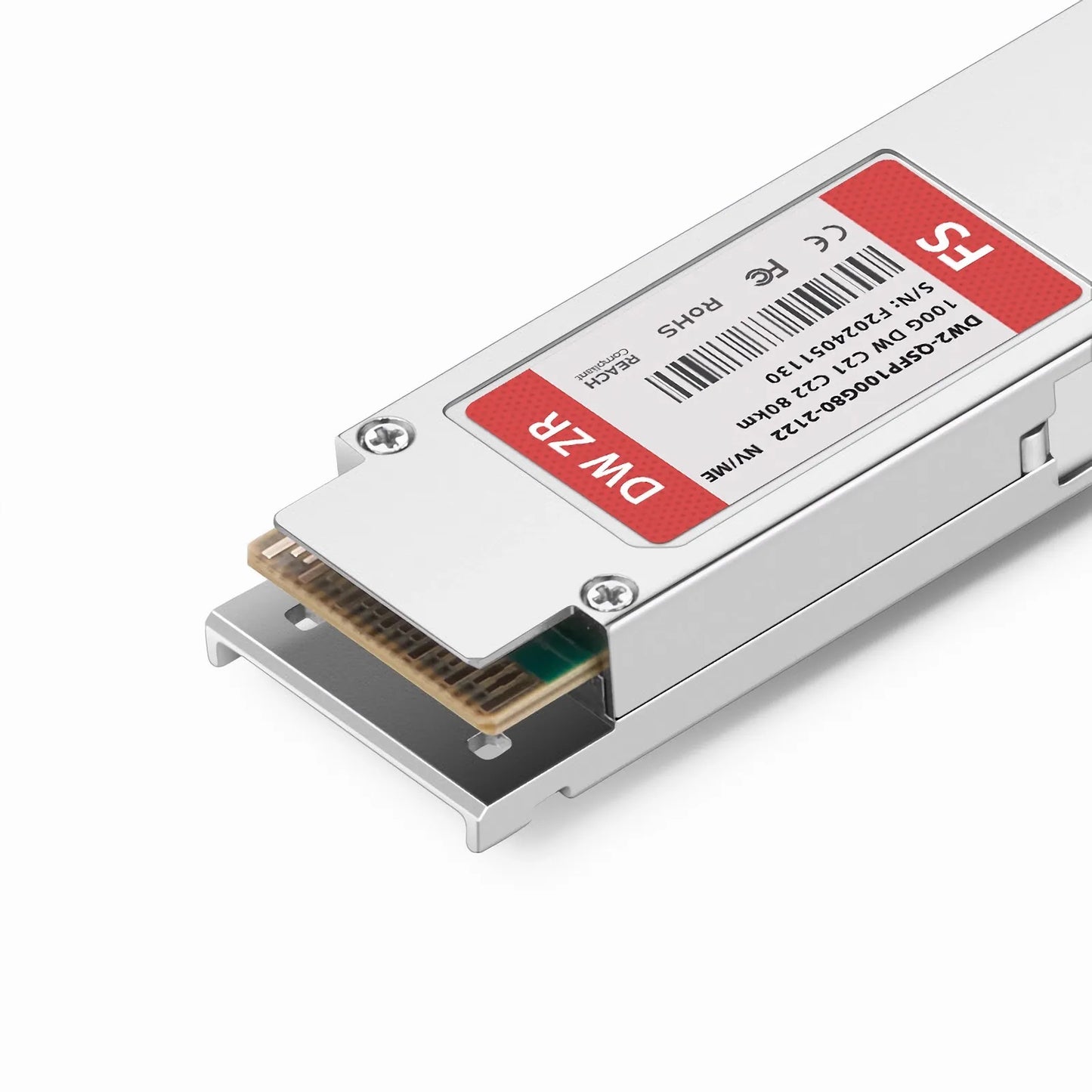 NVIDIA/Mellanox C21 C22 Compatible QSFP28 100G DWDM PAM4 80km (Require EDFA and TDCM) DOM Duplex CS/UPC SMF Optical Transceiver Module for Transmission