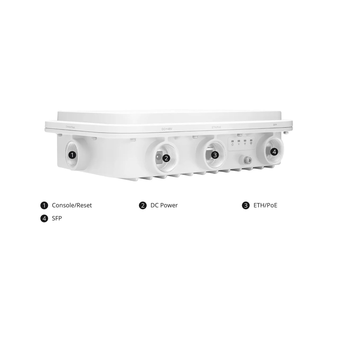 AP-T567, Cloud Managed Wi-Fi 6 802.11ax 2400 Mbps Outdoor Access Point, Seamless Roaming & 2 x 2 MU-MIMO Dual Radios, Built-in Directional Antenna, Manageable via Airware, Controller or Standalone (Without PoE Injector)