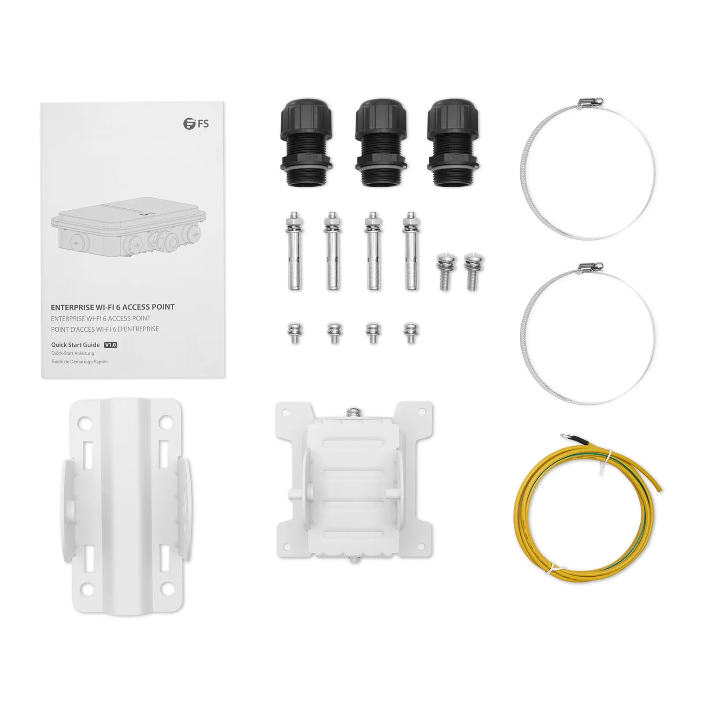 AP-T567, Cloud Managed Wi-Fi 6 802.11ax 2400 Mbps Outdoor Access Point, Seamless Roaming & 2 x 2 MU-MIMO Dual Radios, Built-in Directional Antenna, Manageable via Airware, Controller or Standalone (Without PoE Injector)