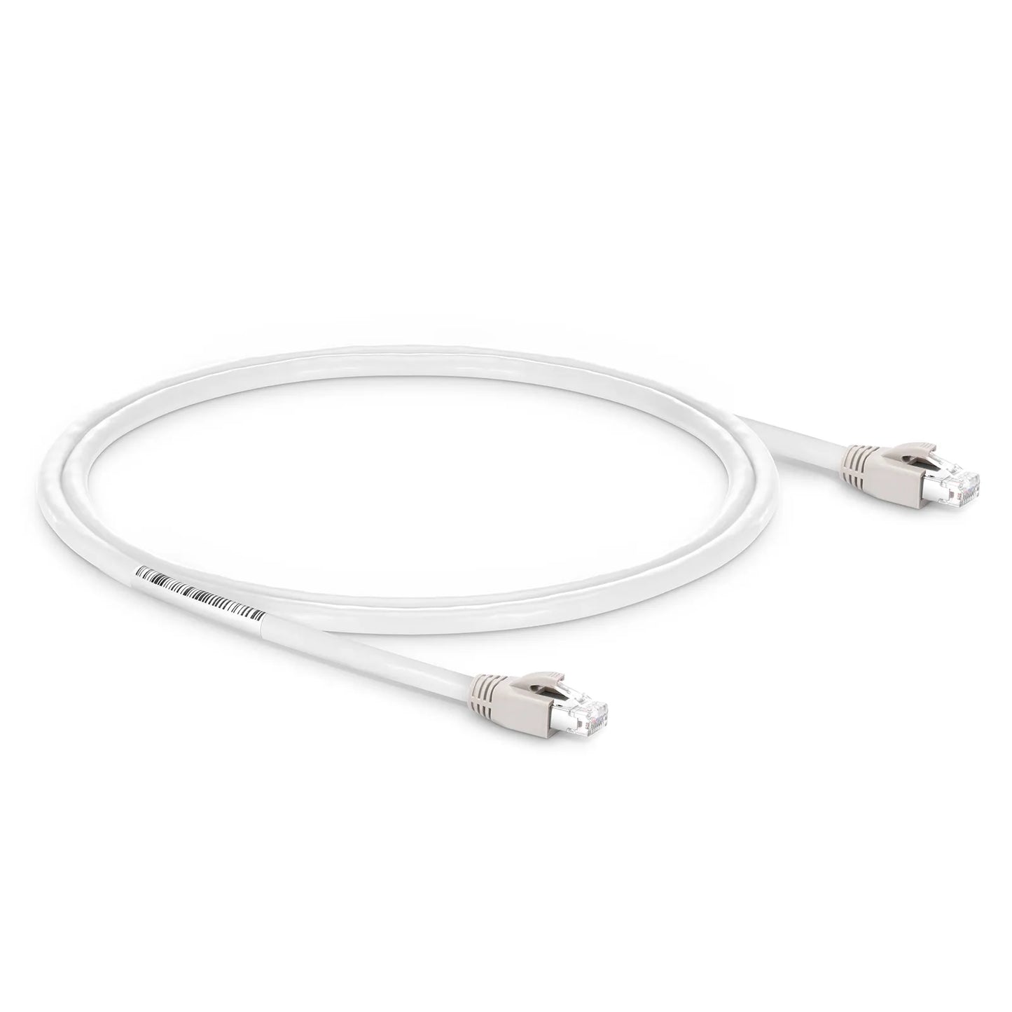 5ft (1.5m) Cat8 24AWG Snagless Shielded (S/FTP) PVC CM Ethernet Network Patch Cable, PoE++, 40G, 2GHz, Off-White