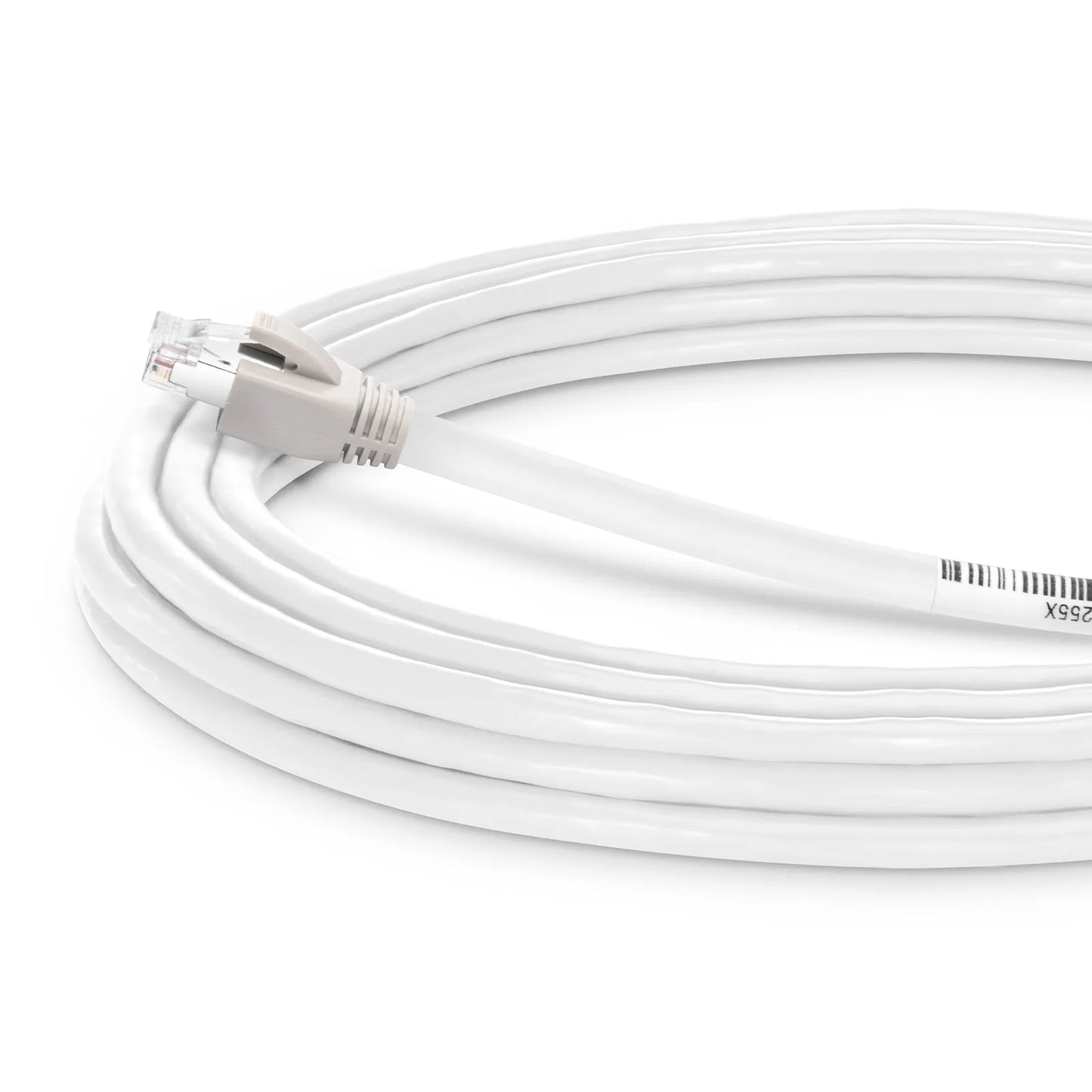 16ft (4.9m) Cat8 24AWG Snagless Shielded (S/FTP) PVC CM Ethernet Network Patch Cable, PoE++, 40G, 2GHz, Off-White