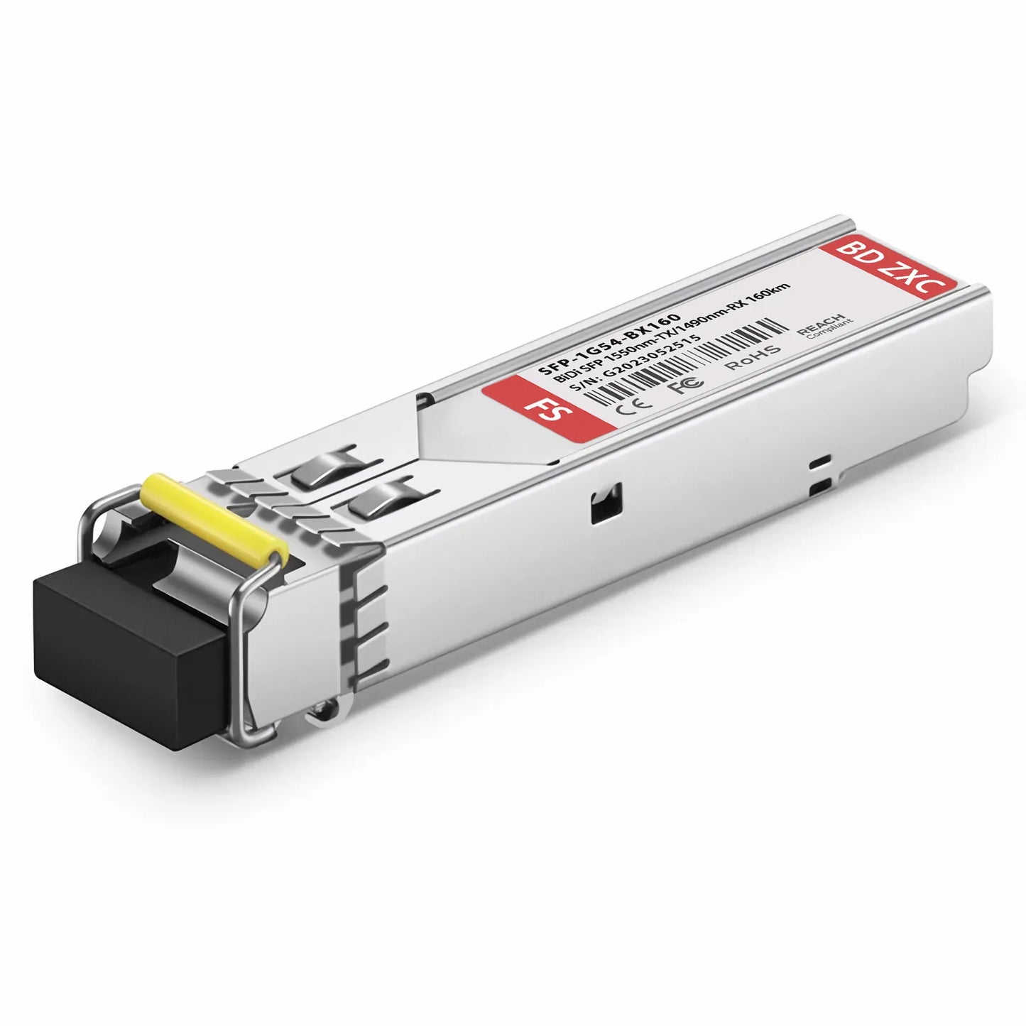 Cisco Compatible 1000BASE-BX-D SFP BiDi 1550nm-TX/1490nm-RX 160km DOM Simplex LC/UPC SMF Optical Transceiver Module