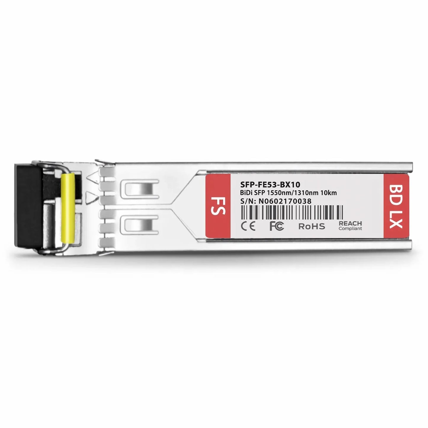 Cisco ONS-SE-100-BX10D Compatible 100BASE-BX-D SFP BiDi 1550nm-TX/1310nm-RX 10km DOM Simplex LC SMF Optical Transceiver Module