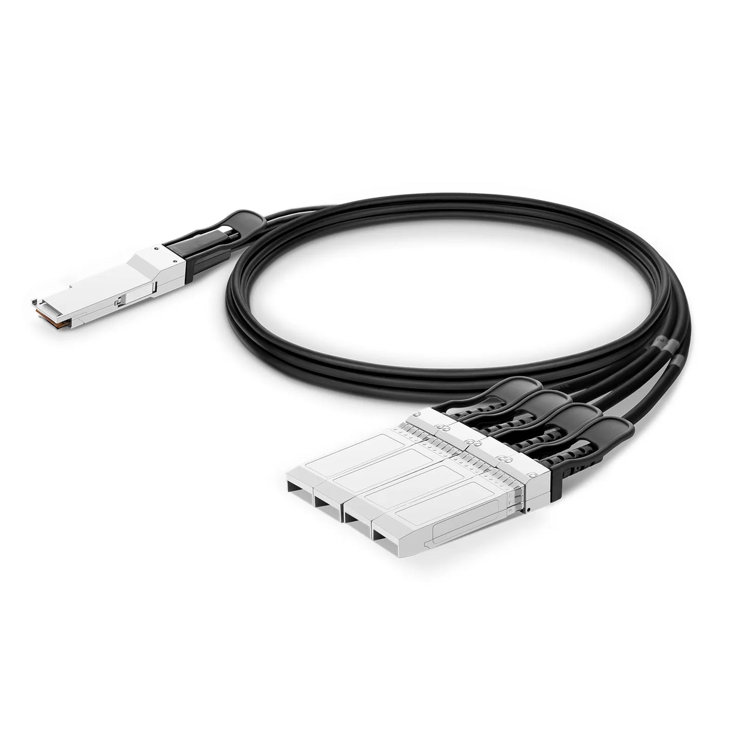 3m (10ft) Arista Networks C-Q200-4S50-3M Compatible 200G QSFP56 4 x 50G PAM4 to 4 x 50G SFP56 50G PAM4 Passive Direct Attach Copper Breakout Cable