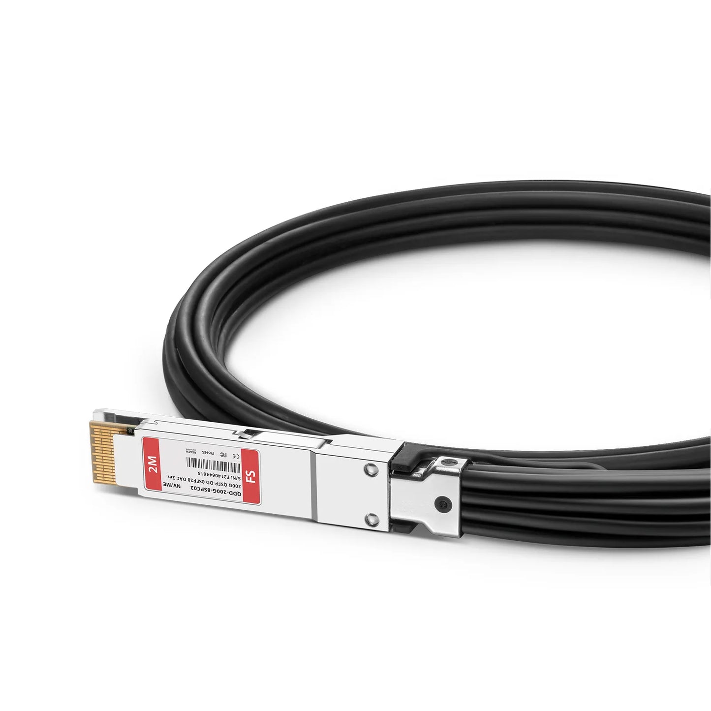 2m (7ft) NVIDIA/Mellanox Compatible 200G QSFP-DD 8 x 25G NRZ to 8 x 25G SFP28 25G NRZ Ethernet Passive Direct Attach Copper Breakout Cable
