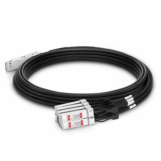 2m (7ft) Juniper Networks QDD-8x50G-2M Compatible 400G QSFP-DD 8 x 50G PAM4 to 8 x 50G SFP56 50G PAM4 Passive Direct Attach Copper Breakout Cable
