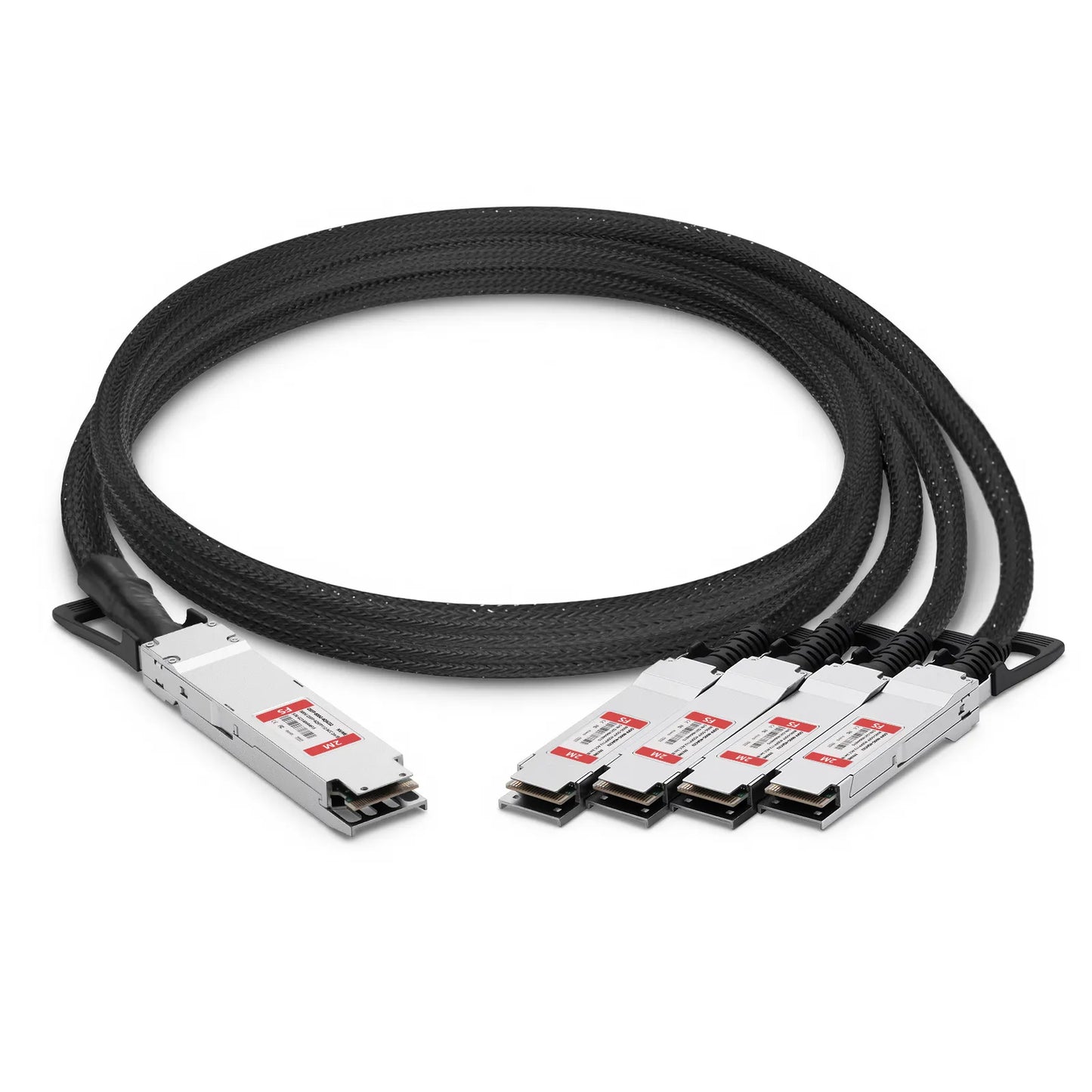 2m (7ft) NVIDIA/Mellanox MCA7J75-N002 Compatible 800G Twin-port OSFP 8 x 100G PAM4 Finned Top to 4 x 200G QSFP112 2 x 100G PAM4 InfiniBand NDR Active Direct Attach Copper Breakout Cable for Quantum-2 Switches and ConnectX-7 HCA