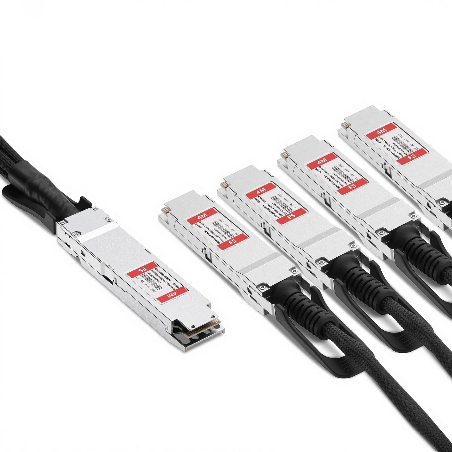 4m (13ft) NVIDIA/Mellanox MCA7J75-N004 Compatible 800G Twin-port OSFP 8 x 100G PAM4 Finned Top to 4 x 200G QSFP112 2 x 100G PAM4 InfiniBand NDR Active Direct Attach Copper Breakout Cable for Quantum-2 Switches and ConnectX-7 HCA