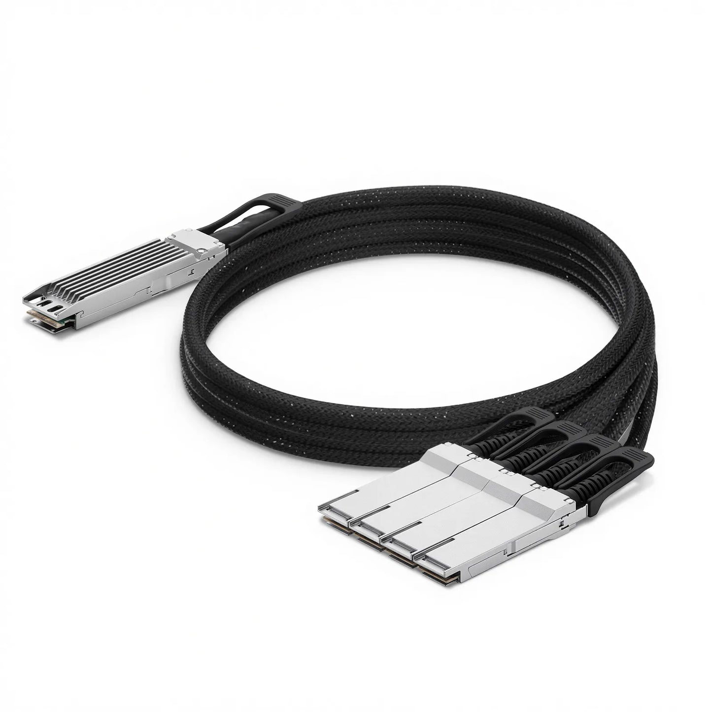 1m (3ft) NVIDIA/Mellanox MCA7J75-N001 Compatible 800G Twin-port OSFP 8 x 100G PAM4 Finned Top to 4 x 200G QSFP112 2 x 100G PAM4 InfiniBand NDR Active Direct Attach Copper Breakout Cable for Quantum-2 Switches and ConnectX-7 HCA