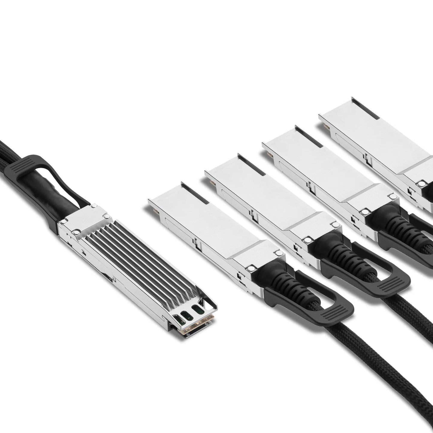 1m (3ft) NVIDIA/Mellanox MCA7J75-N001 Compatible 800G Twin-port OSFP 8 x 100G PAM4 Finned Top to 4 x 200G QSFP112 2 x 100G PAM4 InfiniBand NDR Active Direct Attach Copper Breakout Cable for Quantum-2 Switches and ConnectX-7 HCA